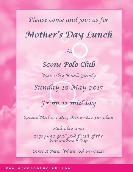 Scone Mothers Day 2015
