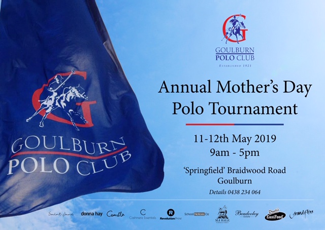 Goulburn Polo event info on flag