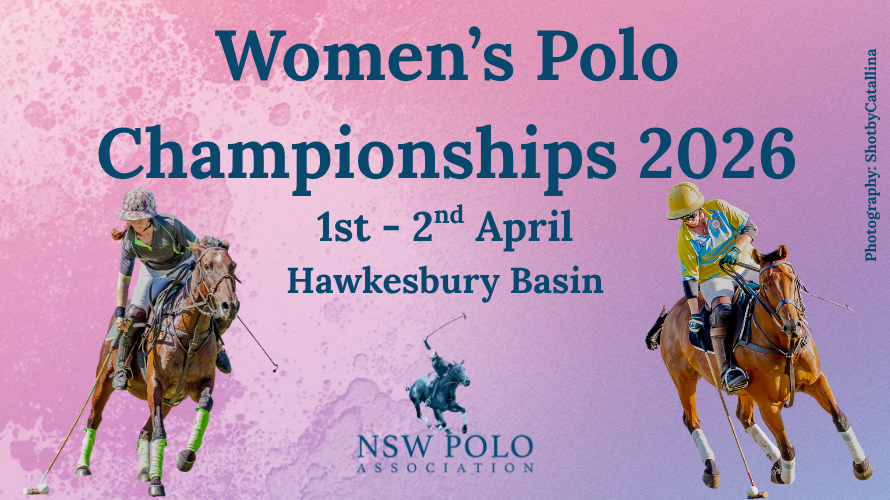 Womens Polo Champs 2026 TryBooking Banner